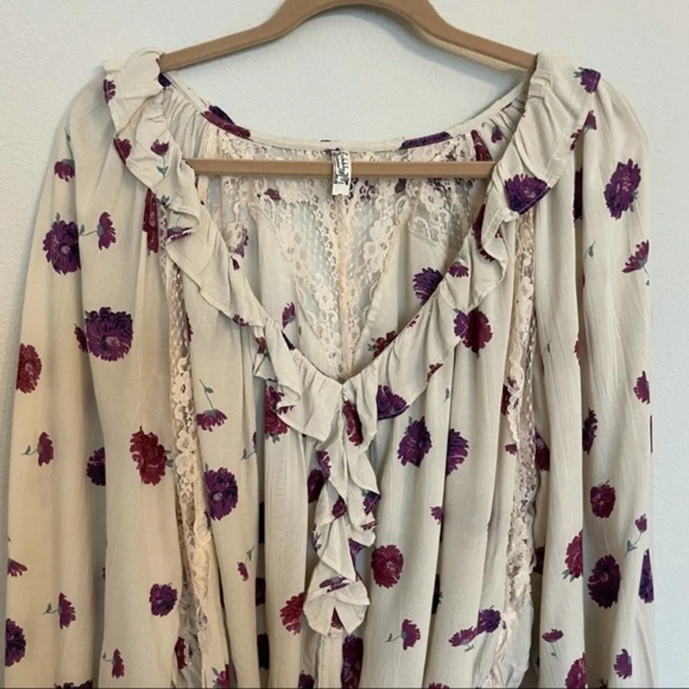 NWOT Free People Poppy Printed Bodysuit - Picture 13 of 13